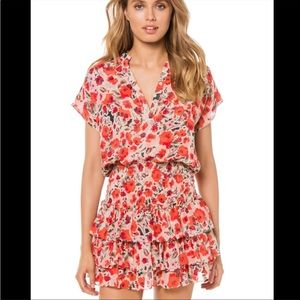 Misa Los Angeles Eloisa Red Floral Mini Dress
